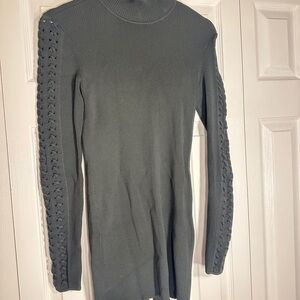 White House Black Market Black Ribbed Knit